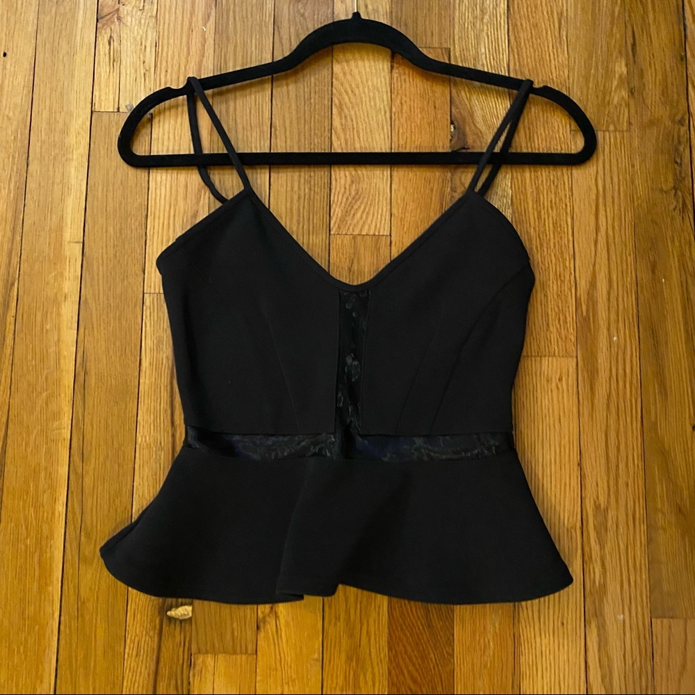 H&M Cute Peplum Top in Black